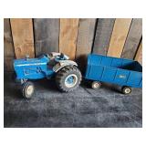 Vintage toy The Big Blue Ford 8000 Tractor and trailor