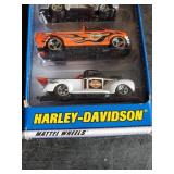 Vintage Harley Davidson Hotwheels cars still in box