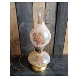 Beautiful Vintage Lamp with floral pinecone design Gas Lamp Electric