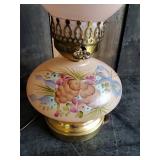 Beautiful Vintage Lamp with floral pinecone design Gas Lamp Electric