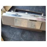 Vintage lot of misc items Universal electric Knife with box, Flash Cards, Crystal Clock and more