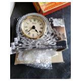 Vintage lot of misc items Universal electric Knife with box, Flash Cards, Crystal Clock and more