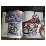 Harley Davidson Lot 2 Hats one Leather, 2 Coffee Table Books