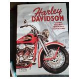 Harley Davidson Lot 2 Hats one Leather, 2 Coffee Table Books