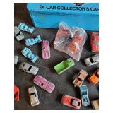 Vintage Metal Cars and 1975 Hot Wheels Storage Case
