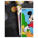 Lot of Various Vintage Disney Items, Glasses Puzzles Bank and more