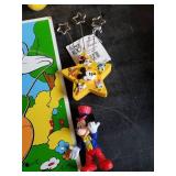Lot of Various Vintage Disney Items, Glasses Puzzles Bank and more