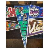 Vintage Collectible Pennants Vikings, Garnett, Twins and others