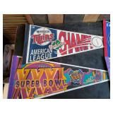 Vintage Collectible Pennants Vikings, Garnett, Twins and others