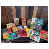 Lot of various Books, Charlie Brown, Circus Boy, Cliffy Bear, curious George and more