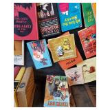 Lot of various Books, Charlie Brown, Circus Boy, Cliffy Bear, curious George and more