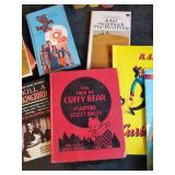 Lot of various Books, Charlie Brown, Circus Boy, Cliffy Bear, curious George and more