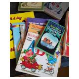 Lot of various Books, Charlie Brown, Circus Boy, Cliffy Bear, curious George and more