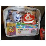 Vintage lot of fun, Ty beanie babies Collectors Edition Kit, HotWheels Oscar Mayer car in package, and more