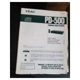 PD-500 TEAC Compact Disc player Powers up