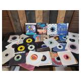 Lot of vintage records of various artists