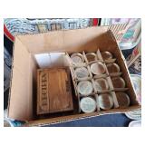 Vintage Lot of Watkins cups Salt and pepper, Tins and more