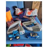 Lot of vintage Toys Bass Runner, Shell and more with Tote