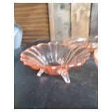 Large Lot of Depresion glass beautiful pink color with various styles