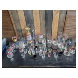 Super Large Lot of glasses and shot glasses Budweiser, Bud Light, Busch, Tote and more