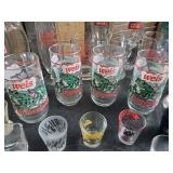 Super Large Lot of glasses and shot glasses Budweiser, Bud Light, Busch, Tote and more