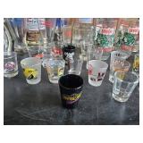 Super Large Lot of glasses and shot glasses Budweiser, Bud Light, Busch, Tote and more