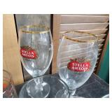 Super Large Lot of glasses and shot glasses Budweiser, Bud Light, Busch, Tote and more