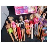 Lot of Vintage Dolls,  Barbies and Tons of clothes & more with Tote