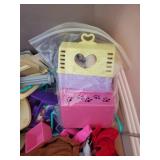 Lot of Vintage Dolls,  Barbies and Tons of clothes & more with Tote