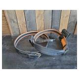 2 Safariland Leather gun Belts and Vintage Smith & Wesson Handcuffs