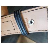 2 Safariland Leather gun Belts and Vintage Smith & Wesson Handcuffs