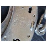 2 Safariland Leather gun Belts and Vintage Smith & Wesson Handcuffs