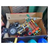 Vintage Lot of toys Baseball Caps, Mini Mercury Motors, K Nex and more