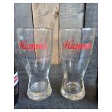 Vintage Beer Lot Schmidt Salt and Pepper and Hamms Glasses