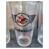 Lot of 8 Vintage Budweiser Glasses