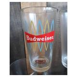 Lot of 8 Vintage Budweiser Glasses