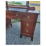 Gorgeous Vintage Dove tail Dresser and Mirror with gorgeous detail