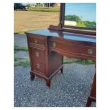 Gorgeous Vintage Dove tail Dresser and Mirror with gorgeous detail