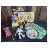 Lot of Vintage Toys - Flintstone Car, Tonka, Buzz Lightyear More