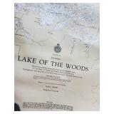 Vintage 1973 Large Lake of the Woods Map