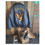 Very Collectible Vintage Air Force Bomber Jacket, Shoes, Tie