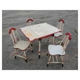 Very Cool Solid Mid Modern Farm House Table and Chairs