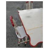Very Cool Solid Mid Modern Farm House Table and Chairs