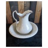 Beautiful Colonial Wash Basin and Pitcher - No Cracks