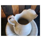 Beautiful Colonial Wash Basin and Pitcher - No Cracks