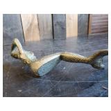 10" Vintage Cast Iron Mermaid Décor