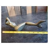10" Vintage Cast Iron Mermaid Décor