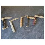 5 Vintage Pocket Knives in Decent Condition