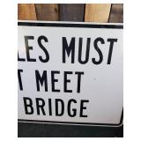 Large 24" x 42" Never Hung Aluminum Road Sign