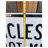 Large 24" x 42" Never Hung Aluminum Road Sign